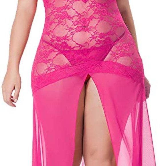 Sexy Plus Size Lingerie for Women Split Maxi Long - Picture 5 of 8